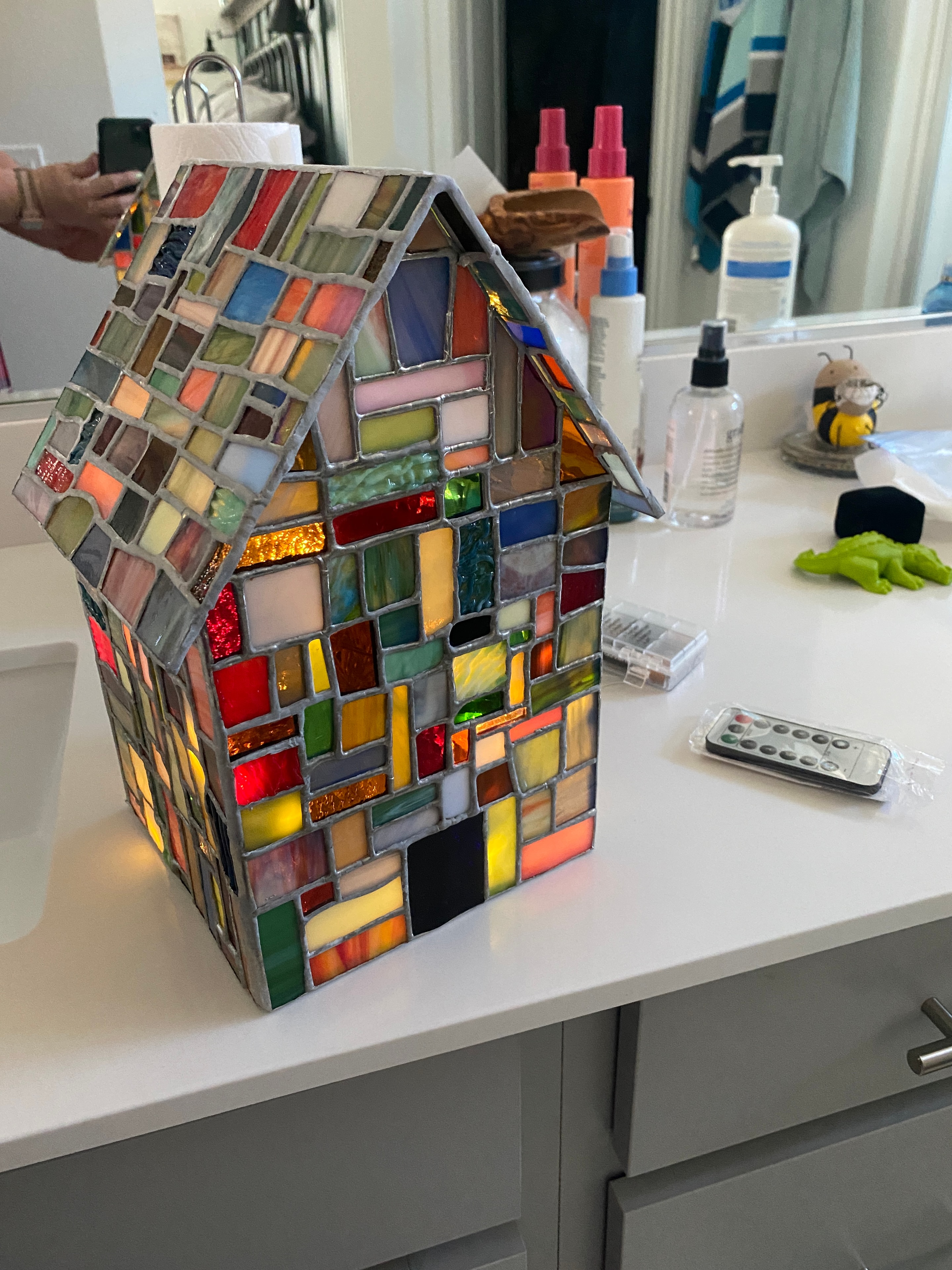 Rainbow Mosaic Birdhouse